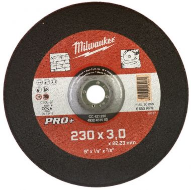 Отрезной диск по камню CC 42/230х3мм PRO+ MILWAUKEE 4932451500 ― MILWAUKEE