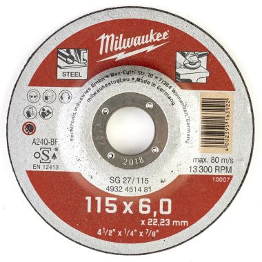 Шлифовальный диск по металлу SG 27 MILWAUKEE 4932451481 ― MILWAUKEE