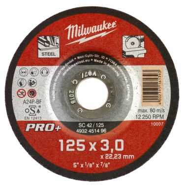 Отрезной диск MILWAUKEE SC 42/125х3 PRO+ 4932451496 ― MILWAUKEE