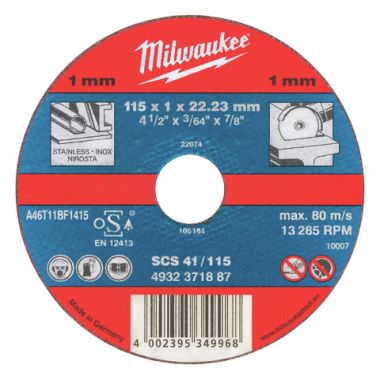 Отрезные диски по металлу SCS 41 MILWAUKEE 4932371904 ― MILWAUKEE