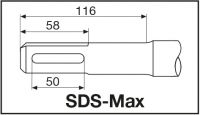 Бур SDS-Max с пылеотводом MILWAUKEE 4932459287
